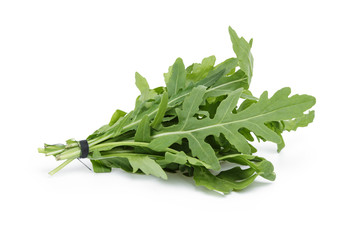 tied bunch of fresh arugula