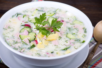 Vegetable soup ( okroshka )