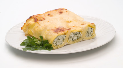Cannelloni ripieni di ricotta e spinaci