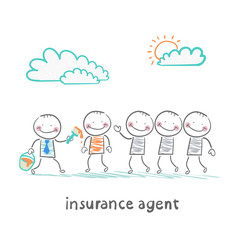 Naklejka premium insurance agent repaint in a different color people