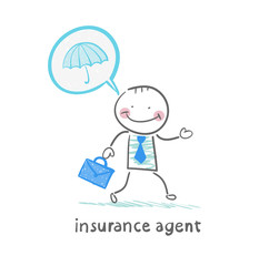 insurance agent insurance agent is thinking about insurance