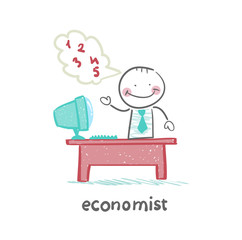 economist  sitting at work