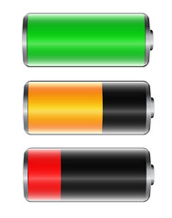 Battery set with color levels