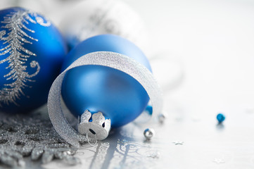 Blue and silver christmas decoration