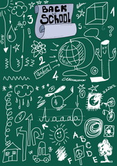 School Doodle texture, back to school