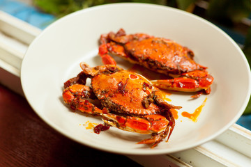 Chinese fast food, spicy crab
