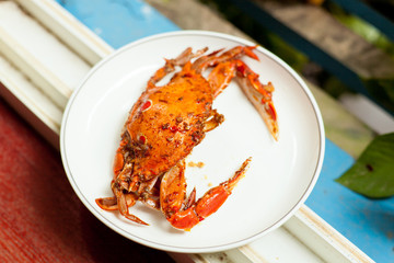 Chinese fast food, spicy crab