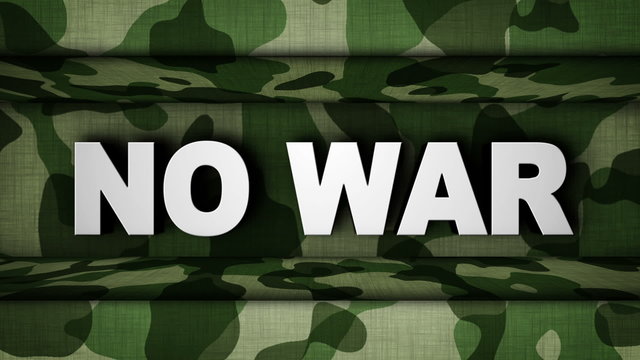 NO WAR in Military Door (2 Versions)