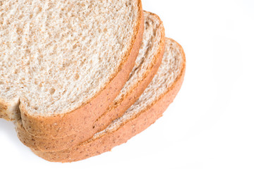 Stacked whole wheat bread slices