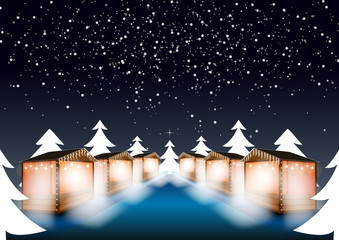 March&eacute; de no&euml;l - bleu