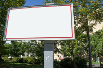 Blank billboard on the street