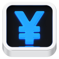 Obraz premium Yen luminous icon