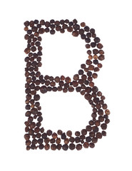 letter B made of pepper