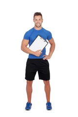  Handsome personal trainer with a clipboard © Gelpi