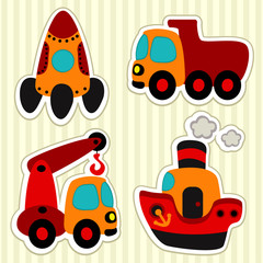 icon set transport - vector collection illustration