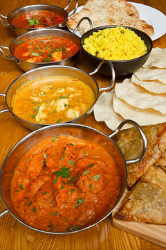 indian cuisine selection