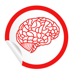 vector human brain icon set