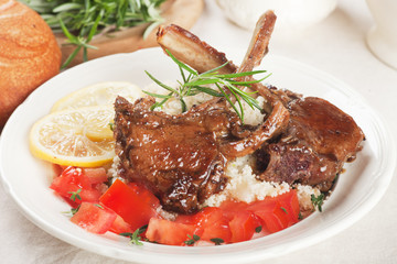 Roasted lamb ribs