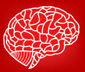 brain model vector illustration