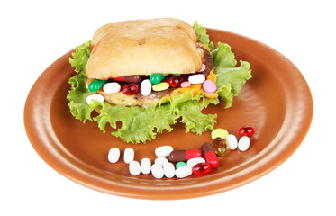 Conceptual image for nutritional care:assorted vitamins and