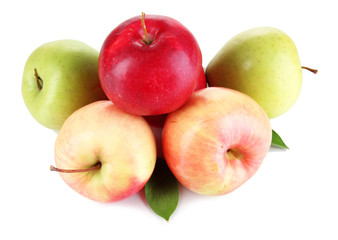 Sweet apples isolated on white
