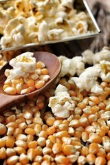 Popcorn and corn grain