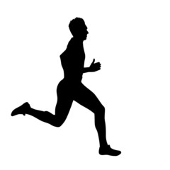 Running silhouettes. Vector illustration.