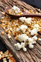 Popcorn and corn grain