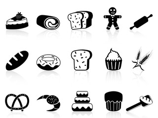 bakery icons set