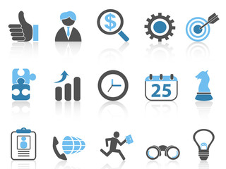 business icons set,blue series