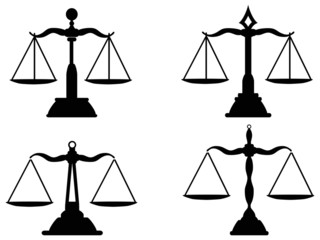 Justice scales silhouette