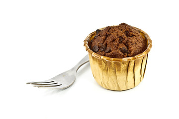 Chocolate Cupcake wth fork