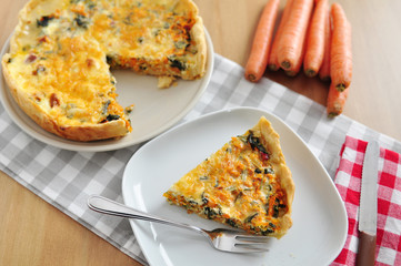 Karotten Spinat Quiche