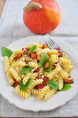 Pasta mit Kürbis