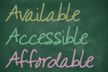 Obraz premium AAA for available, accessible and affordable