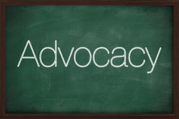 Obraz premium The word Advocacy handwritten