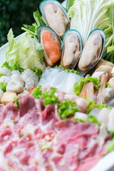 freshness seafood on white dish