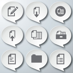 White 3d icons 3d icons set icon collection vector illustration