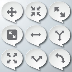 White 3d icons 3d icons set icon collection vector illustration