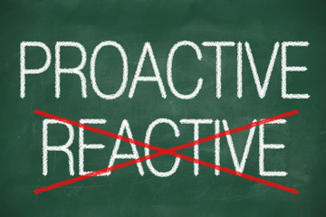 Obraz premium Proactive and Reactive handwritten