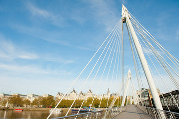 Fototapeta na wymiar Hungerford Bridge, Londyn, Anglia