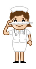 Thermometer - Medical Cartoon Vector Character
