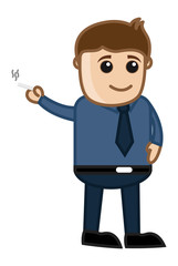 Smoking - Medical Cartoon Vector Character