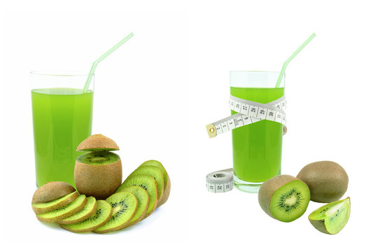 juice with kiwi and meter