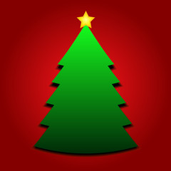 Christmas tree with yellow star