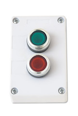 green and red buttons