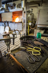 pliers in the workshop