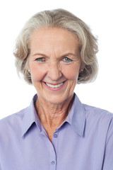 Fototapeta premium Portrai of a smiling aged lady