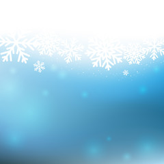 Fototapeta na wymiar Christmas background with white snowflakes