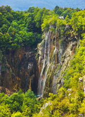 Fototapeta na wymiar Plitvice waterfall in Croatia